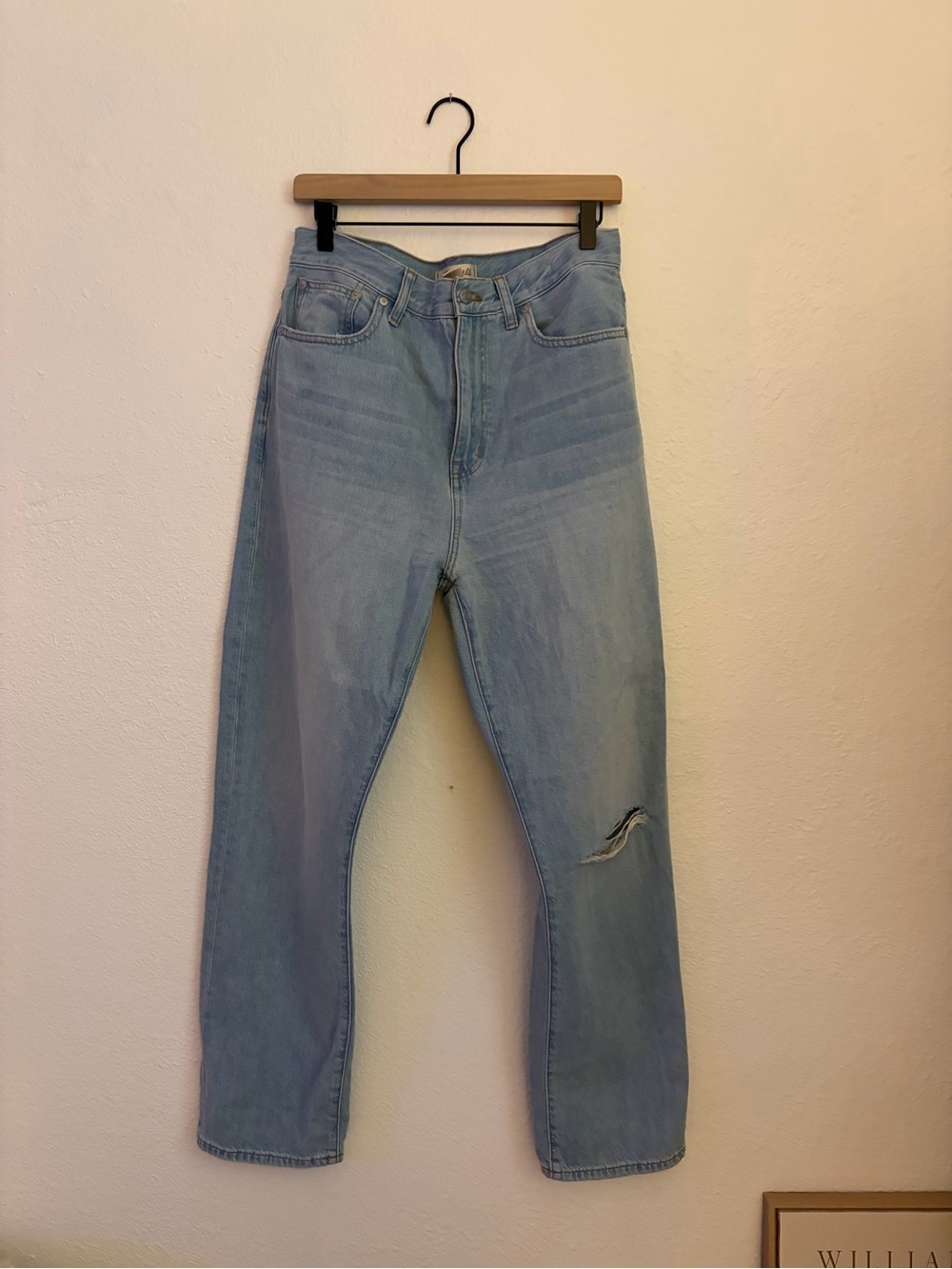 Madewell Light Blue Denim Jeans with Contrast Topstitching 29T NWOT